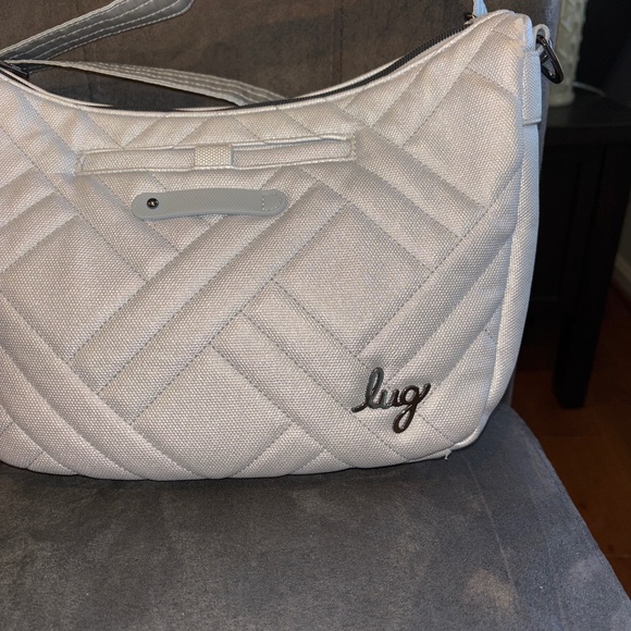 EUC Lug Harmony Matte Lux Silver Crossbody Shoulder Handbag - Picture 2 of 7